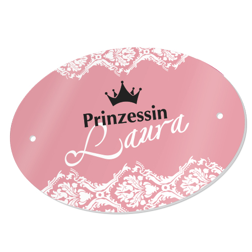 Türschild oval mit Wunschmotiv Türschild oval mit Wunschmotiv