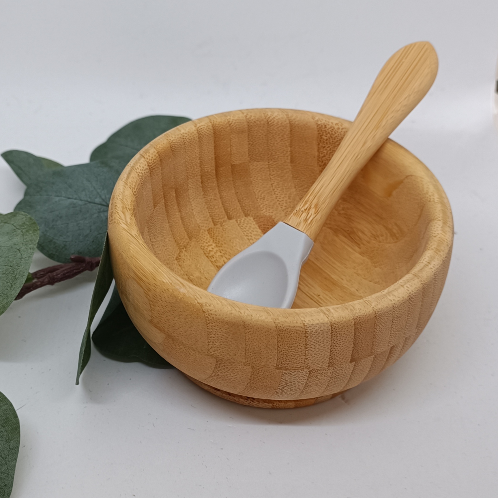 Bambus Babyschale mit Löffel Bambus Babyschale mit Löffel