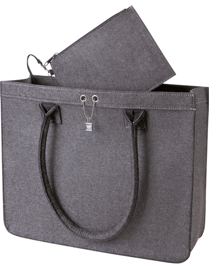 Filz-Shopper mit abnehmbarer Innentasche Filz-Shopper mit abnehmbarer Innentasche
